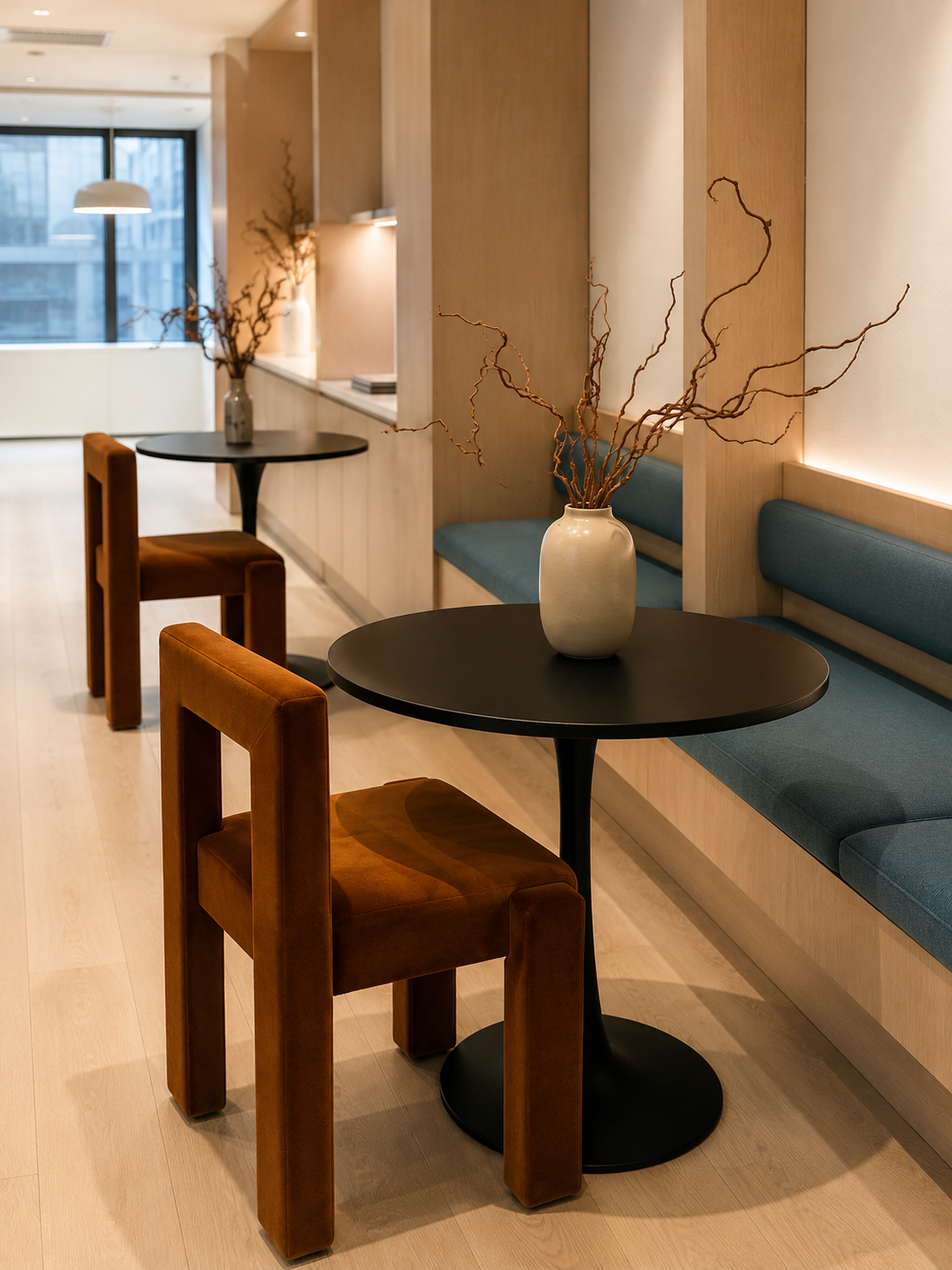 Welcoming workplace lounge designed and furnished by ZZ Driggs
